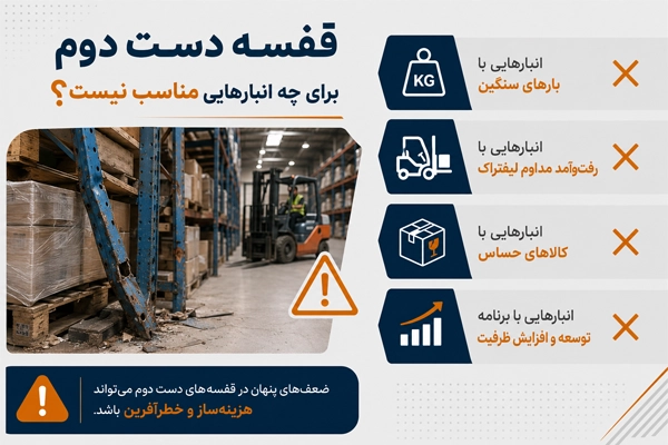قفسه کارکرده برای چه انبارهایی مناسب نیست